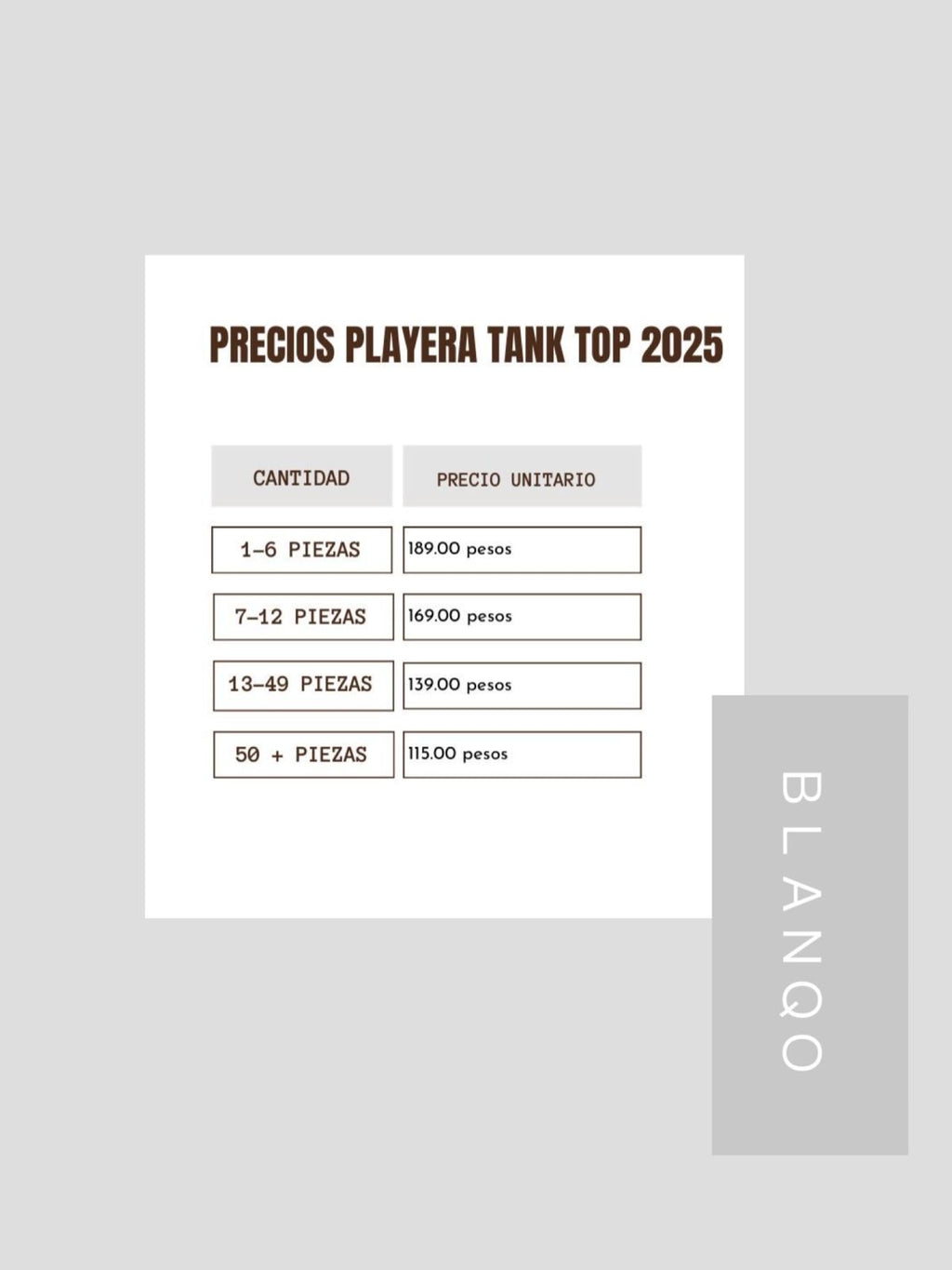 Playera Tank Top 220 GSM