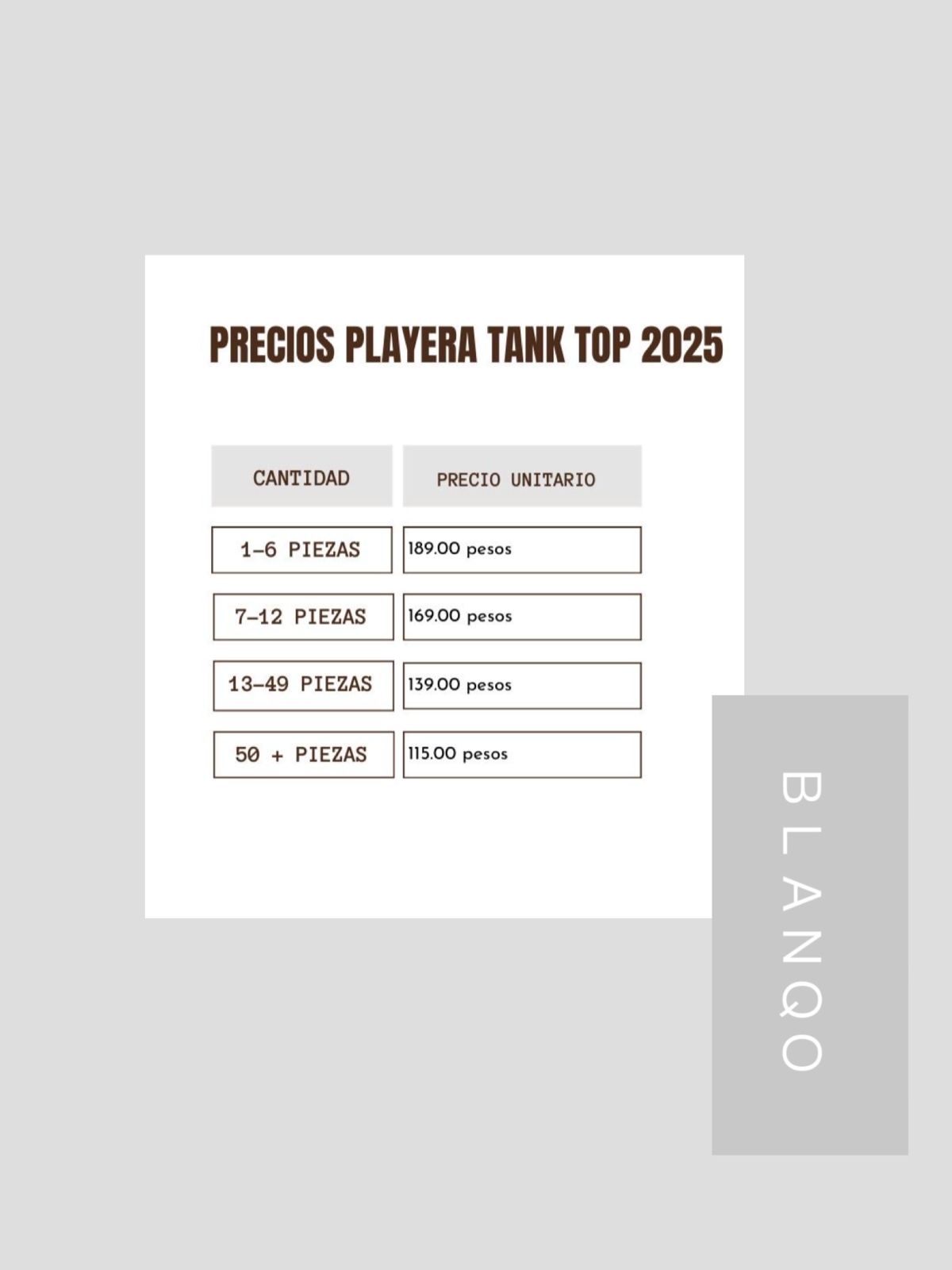 Playera Tank Top 220 GSM